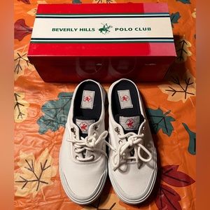 🍄Beverly Hills Polo Club White Sneakers BRAND NEW